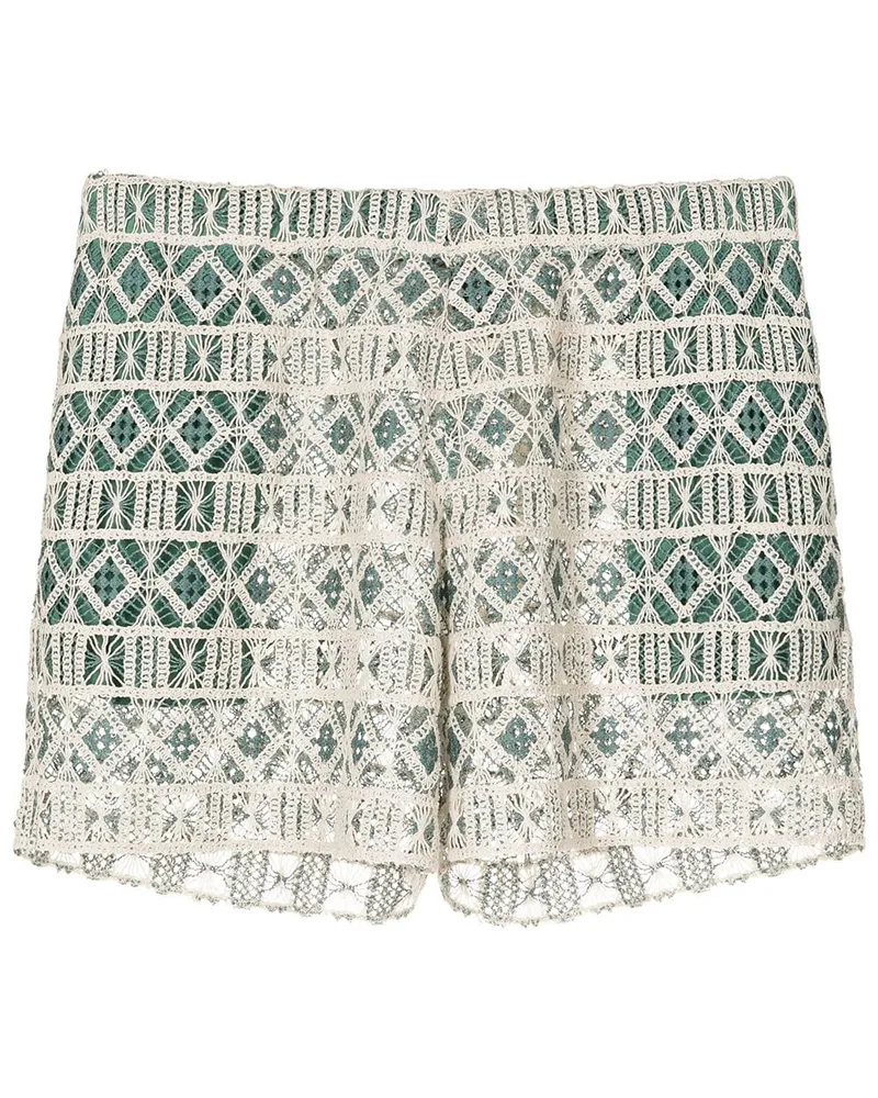 Amir Slama Shorts mit Stickerei - Grün Grün
