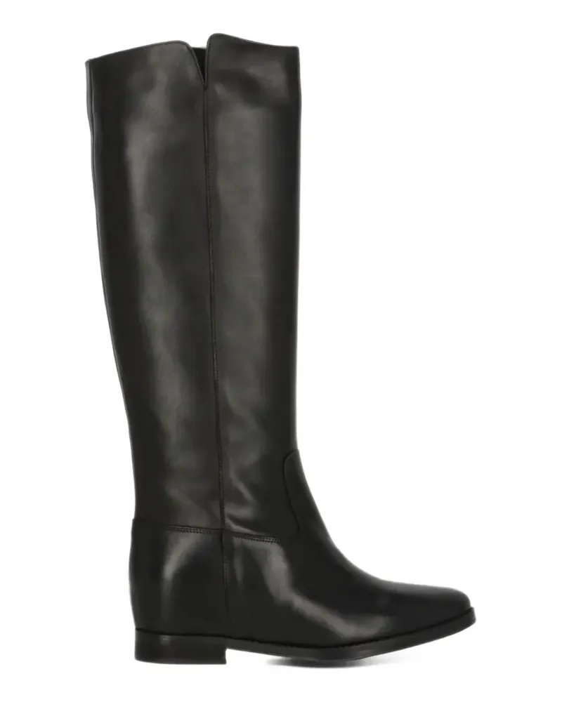 Julie Dee Kniehohe Crast Stiefel - Schwarz Schwarz