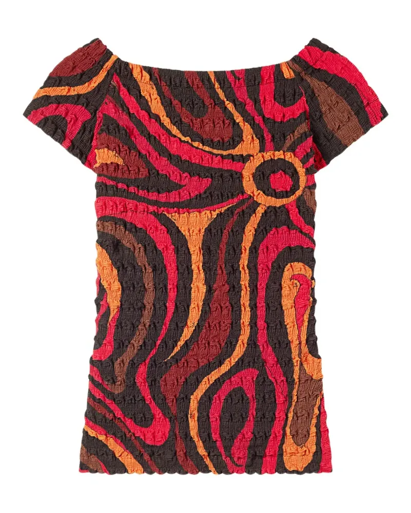 Emilio Pucci Marmo-print shibori top - Rot Rot