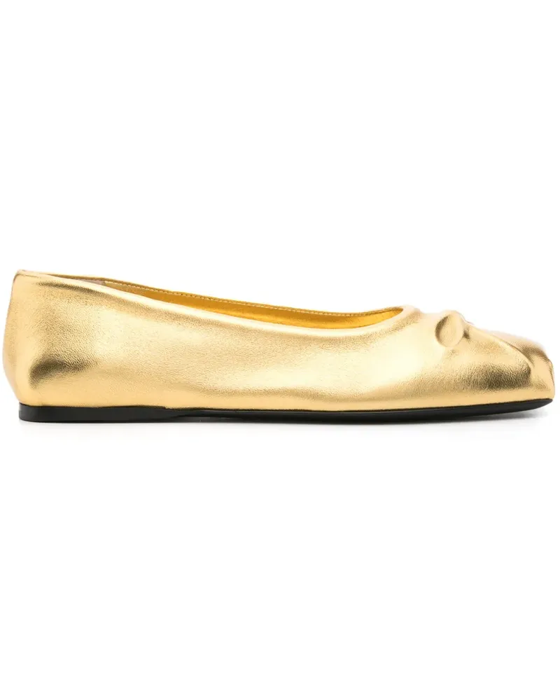 Marni Ballerinas mit Schleifendetail - Gold Gold