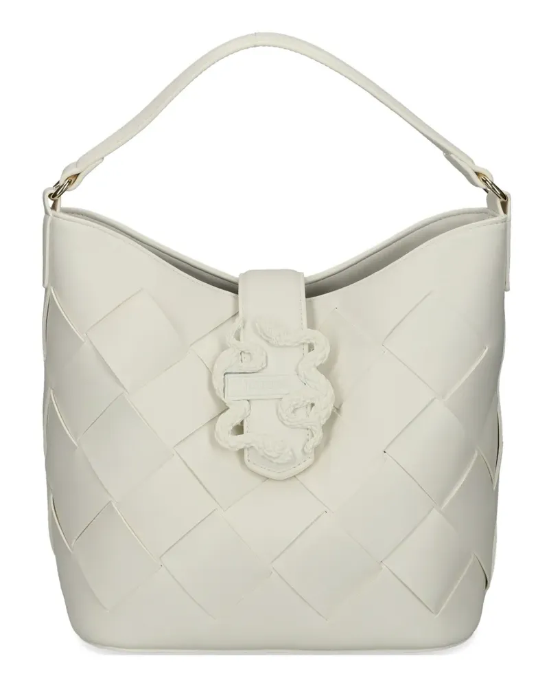 Just Cavalli woven snake-detail bag - Weiß Weiß