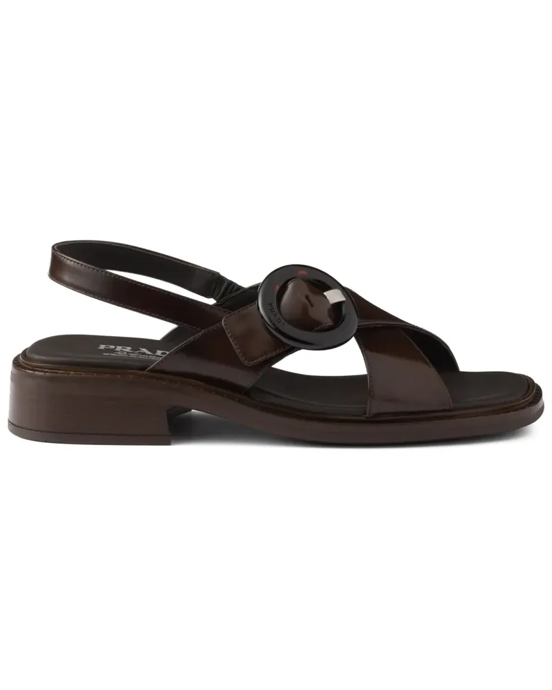 Prada Sandalen mit Schnallen - Braun Braun
