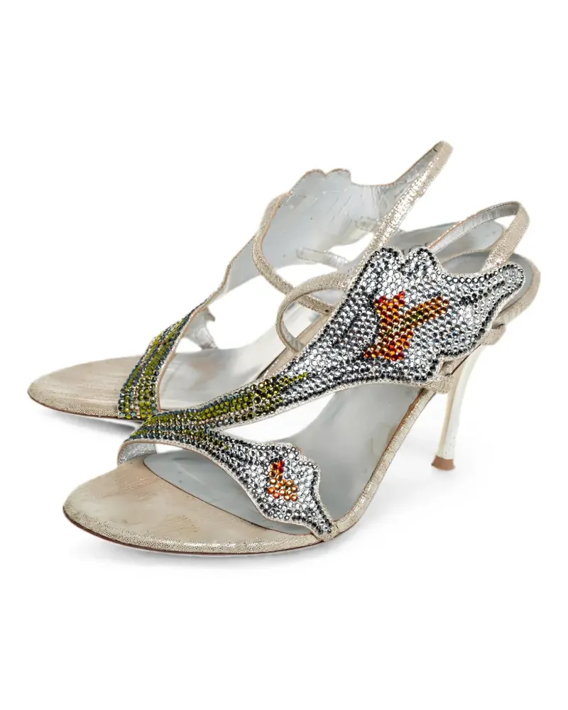 Loriblu Sandalen mit Kristallen 85mm - Silber Silber