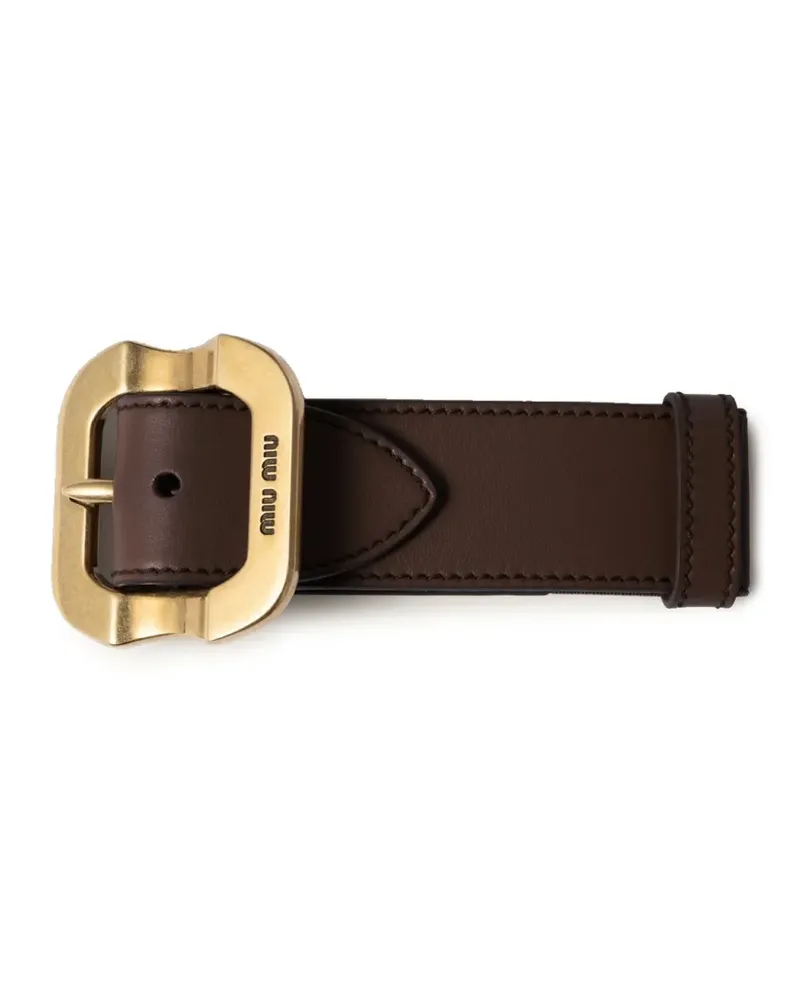 Miu Miu Armband aus Leder - Braun Braun