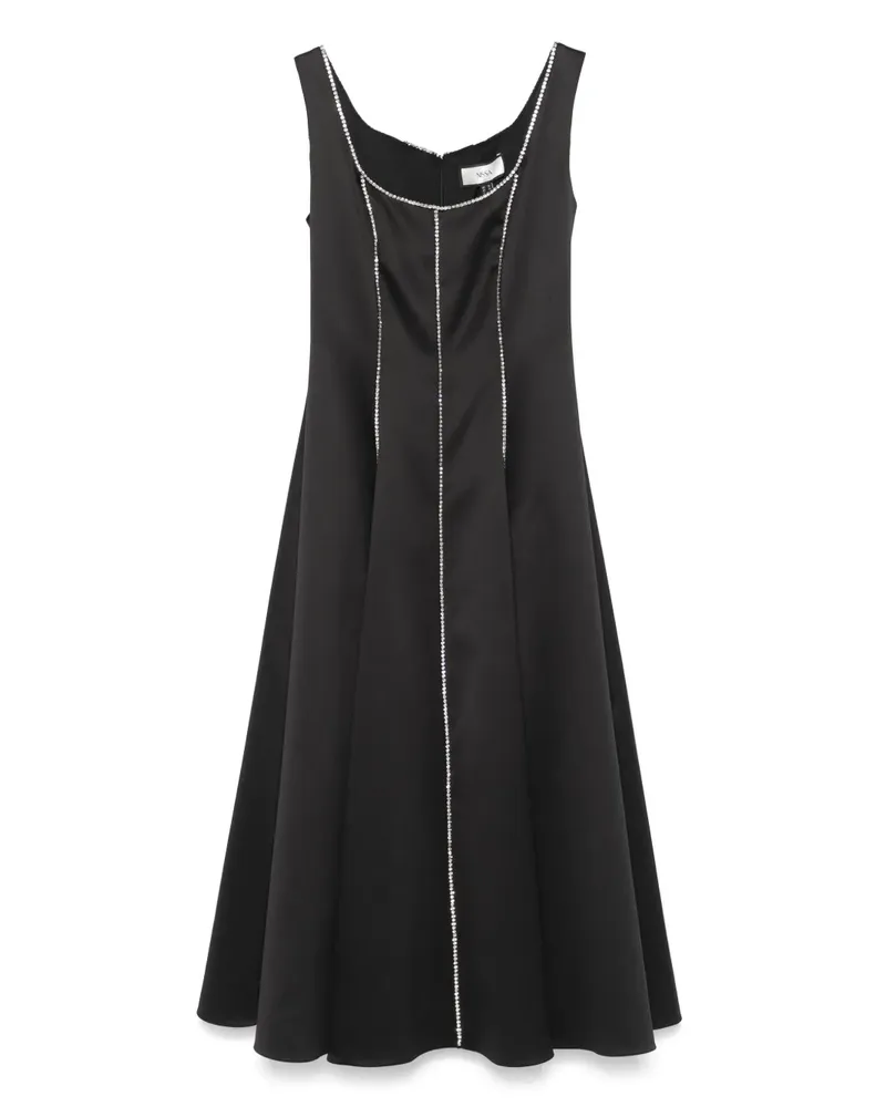 NISSA Midikleid mit Kristallen - Schwarz Schwarz