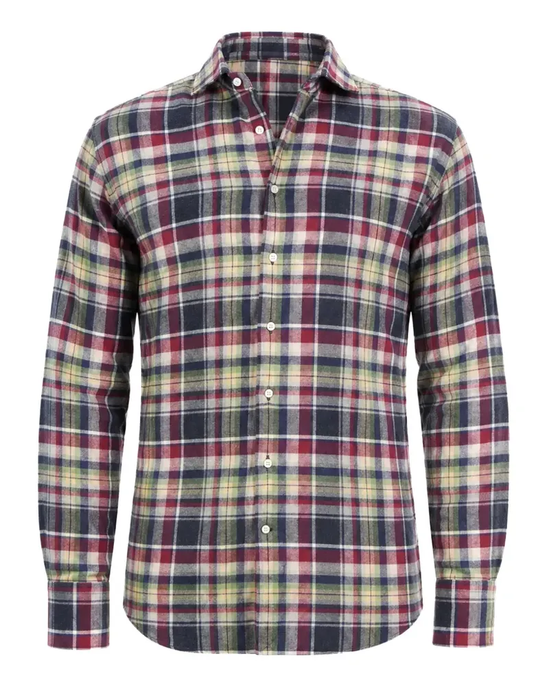 Artigiano  Riba B.D. check-pattern shirt - Nude Nude