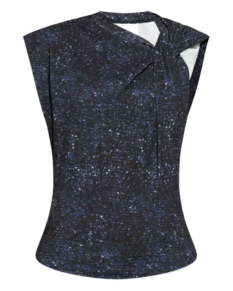 Isabel Marant Geknotetes Oberteil mit Pailletten-Print - Blau Blau