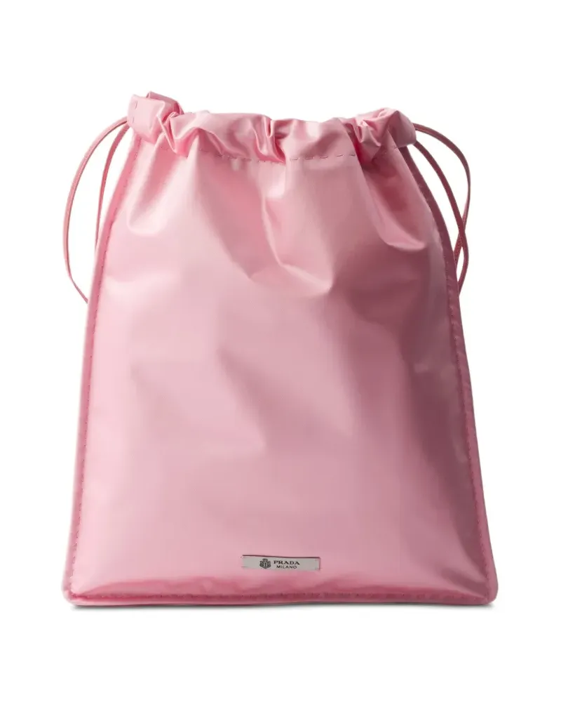 Prada Wish Clutch aus Seide - Rosa Rosa
