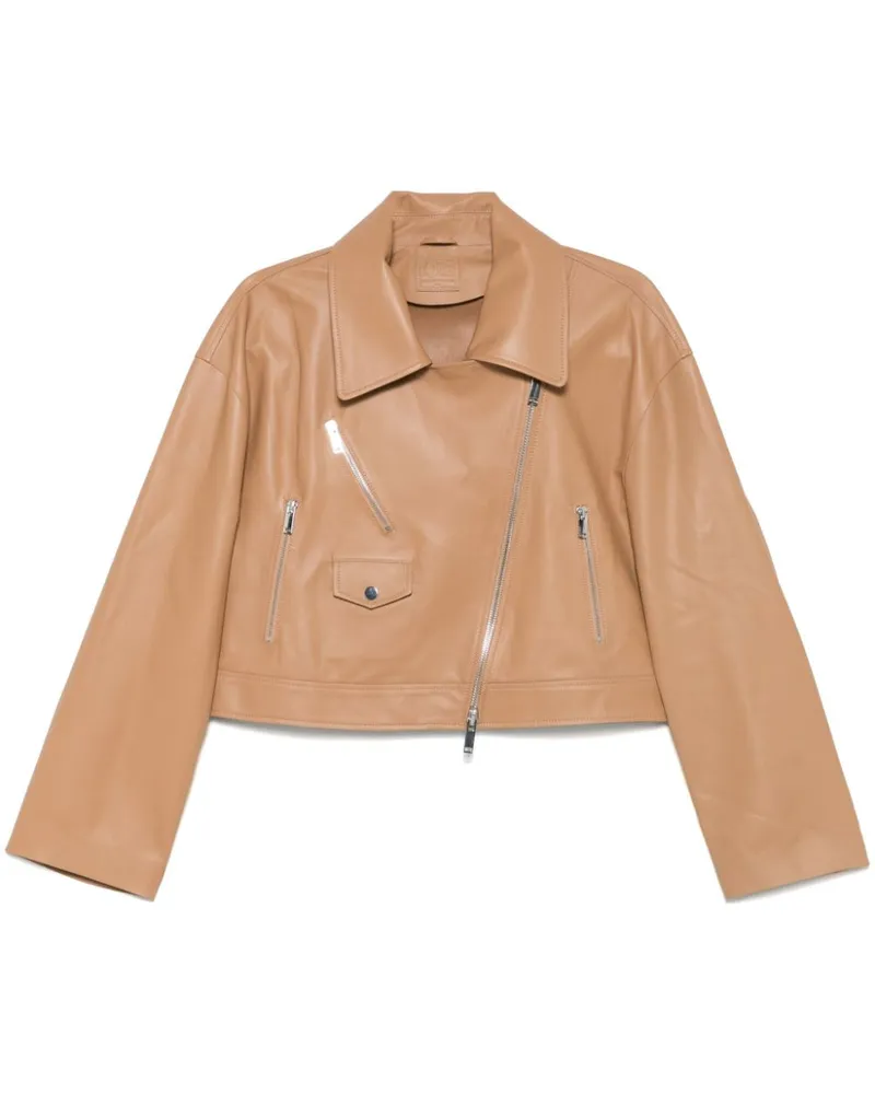DESA Bikerjacke aus Leder - Braun Braun