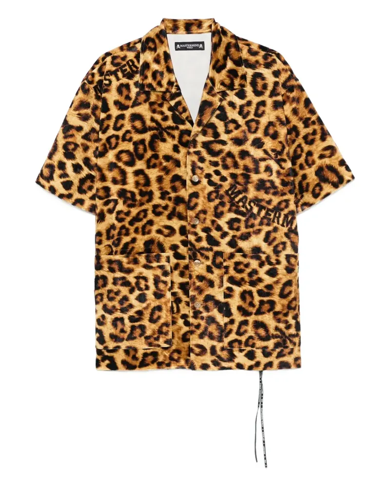 Mastermind World Hemd mit Leoparden-Print - Braun Braun