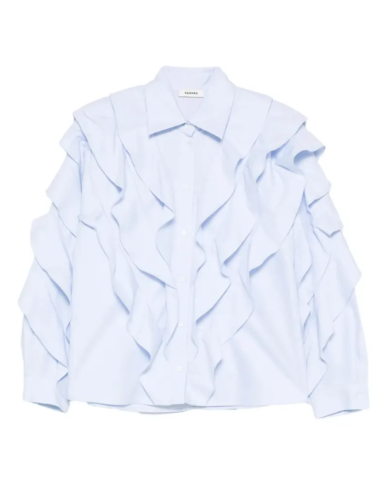 Sandro Hemd mit Rüschen - Blau Blau