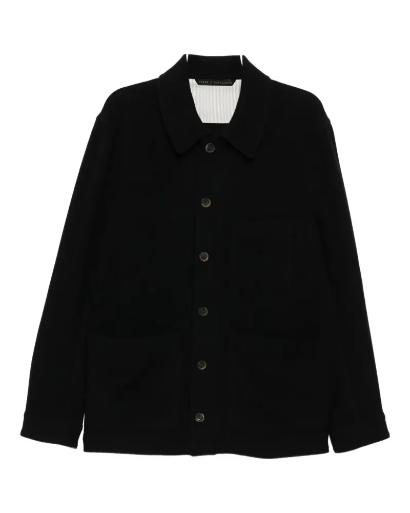 forme d'expression buttoned wool-blend jacket - Schwarz Schwarz