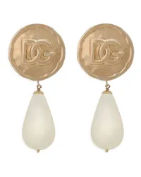 Dolce & Gabbana Ohrstecker mit Logo-Prägung Gold