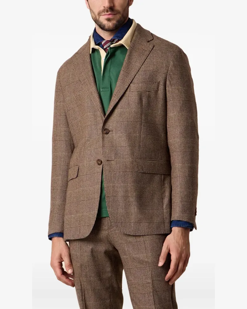 Brooks Brothers Karierter Anzug - Braun Braun