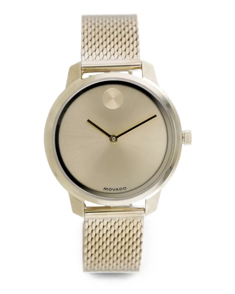 Movado logo-detail 34mm watch - Gold Gold