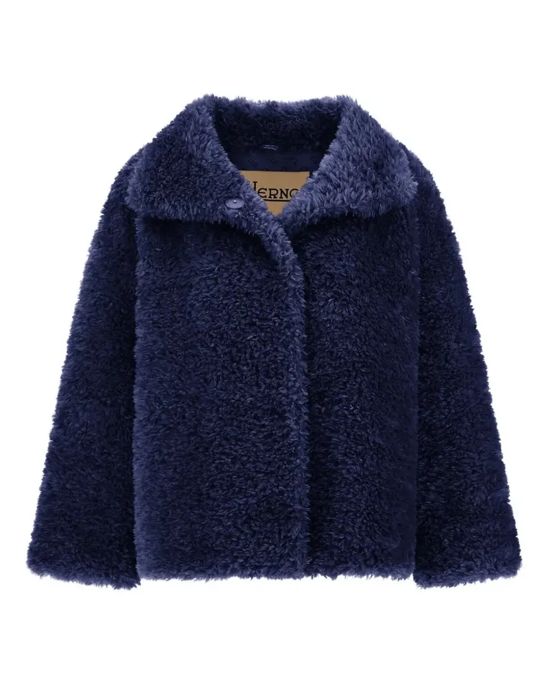 Herno Jacke aus Faux Fur - Blau Blau
