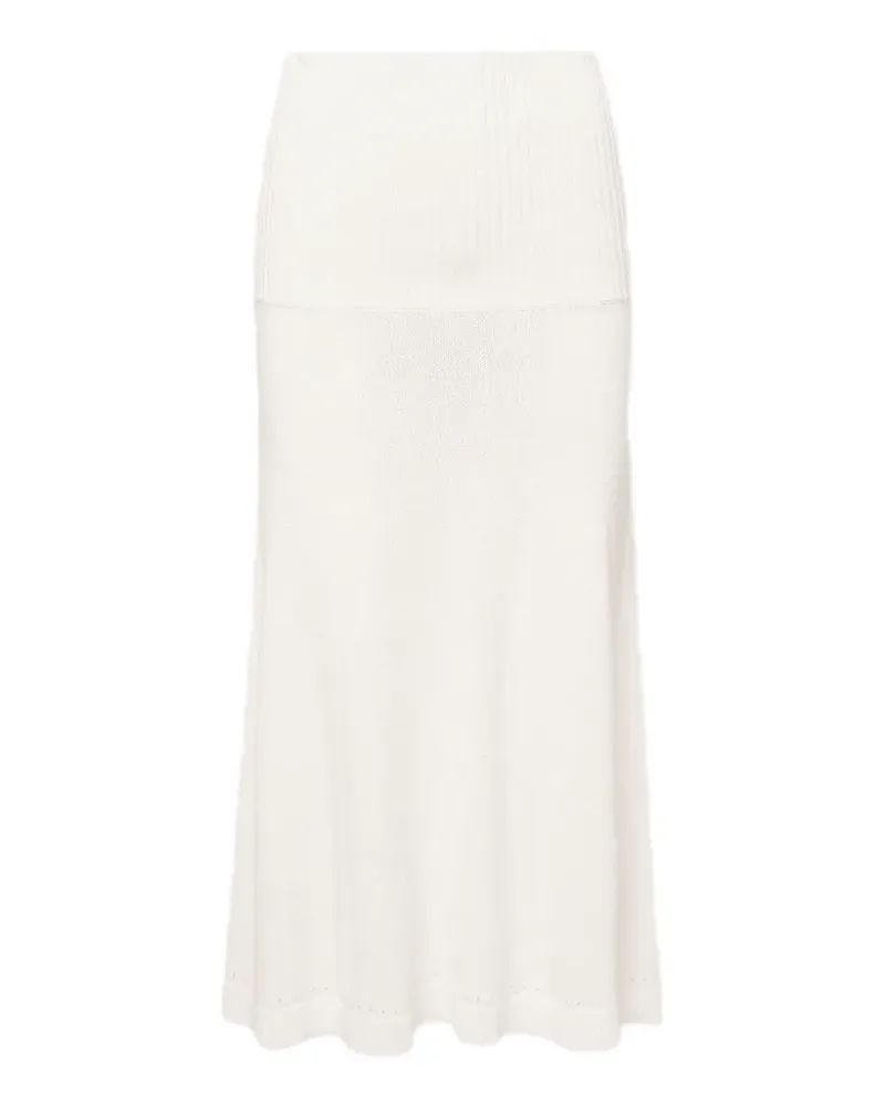 Veronica Beard Cazian ribbed knitted skirt - Weiß Weiß