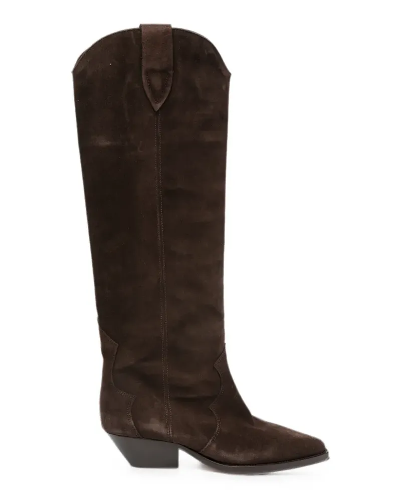 Isabel Marant Kniehohe Wildlederstiefel im Western-Style - Braun Braun
