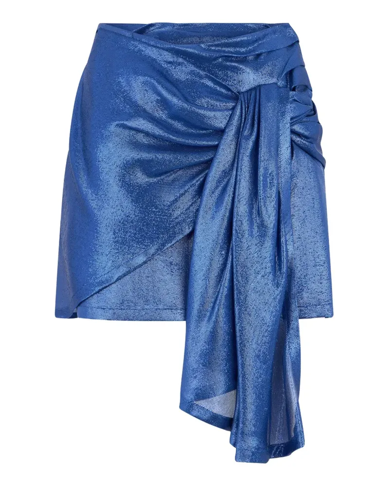 Alberta Ferretti draped mini skirt - Blau Blau
