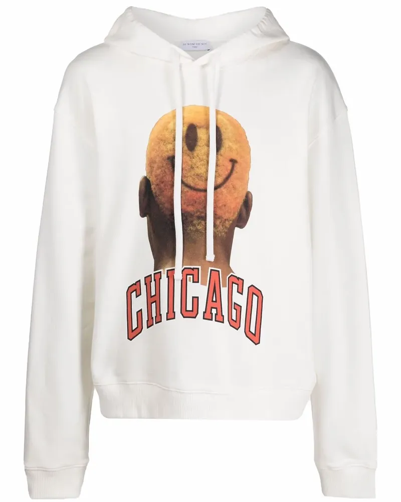 IH NOM UH NIT Hoodie mit "Chicago"-Print - Weiß Weiß
