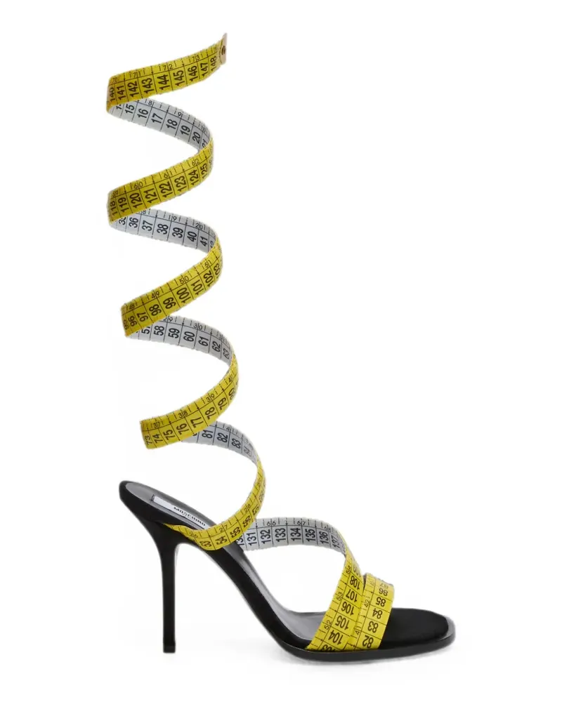 Moschino Sandalen mit Maßbanddetail - Gelb Gelb