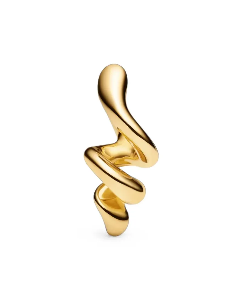 Maria Black Coil Huggie earring - Gold Gold