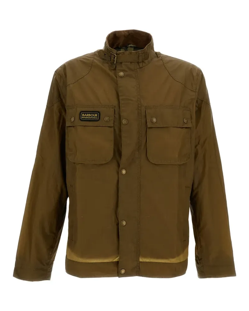 Barbour Merton logo-patch jacket - Nude Nude