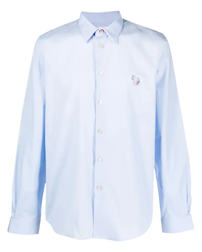 Paul Smith Hemd mit Logo-Stickerei - Blau Blau