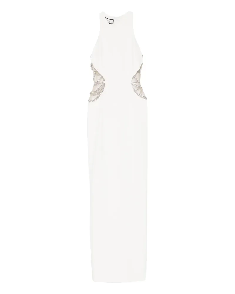 NISSA Verziertes Maxikleid mit Cut-Out - Weiß Weiß