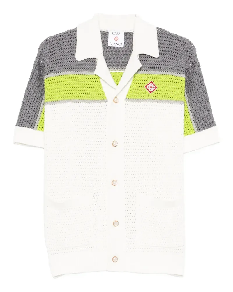 Casablanca Paris Hemd mit kurzen Ärmeln - Weiß Weiß