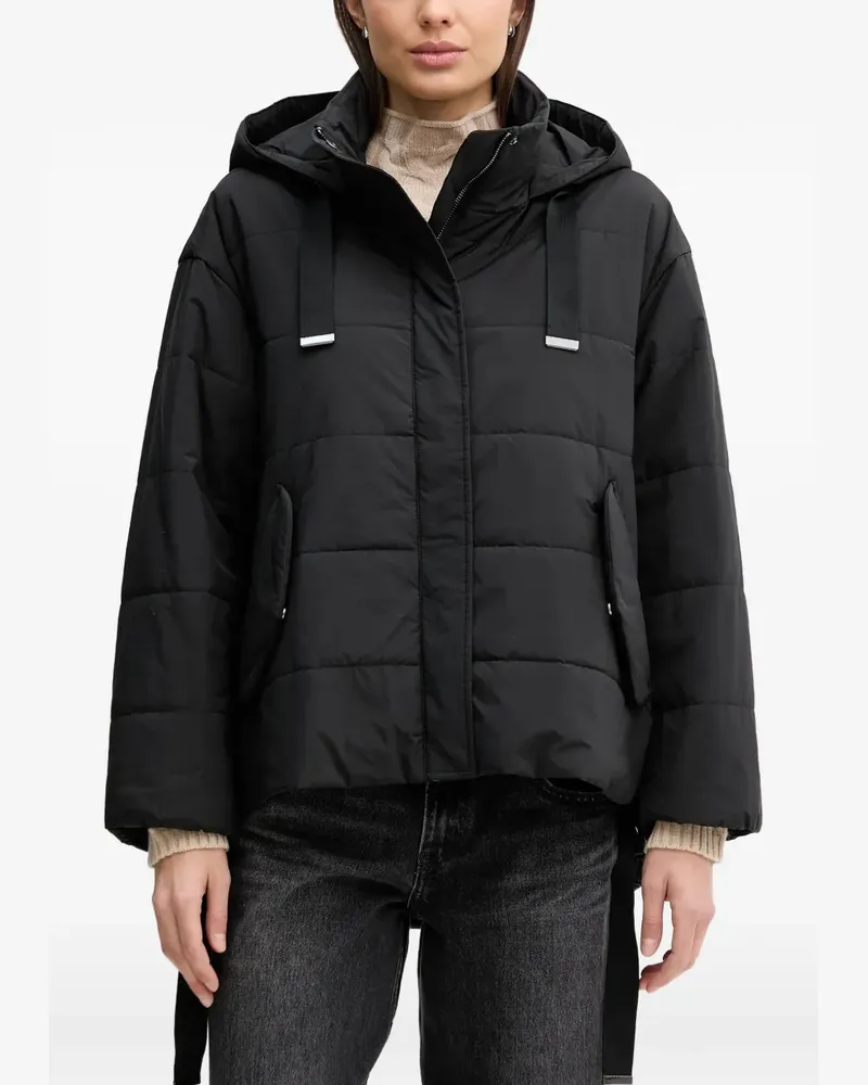 Sisley Gesteppte Kapuzenjacke - Schwarz Schwarz