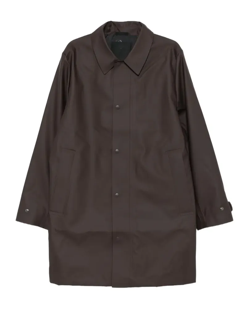 RAINS Nara hooded press-stud raincoat - Braun Braun