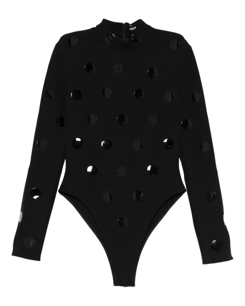 David Koma long-sleeve bodysuit - Schwarz Schwarz