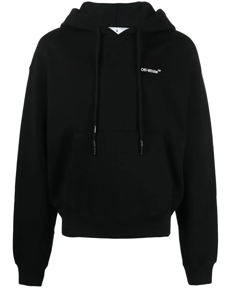 OFF-WHITE Hoodie mit Caravaggio Crowning Over-Print - Schwarz Schwarz