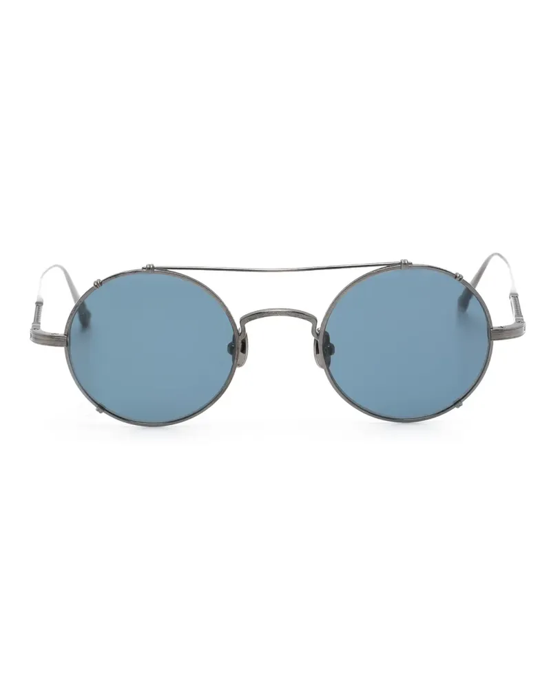 MATSUDA Sonnenbrille mit rundem Gestell - Silber Silber