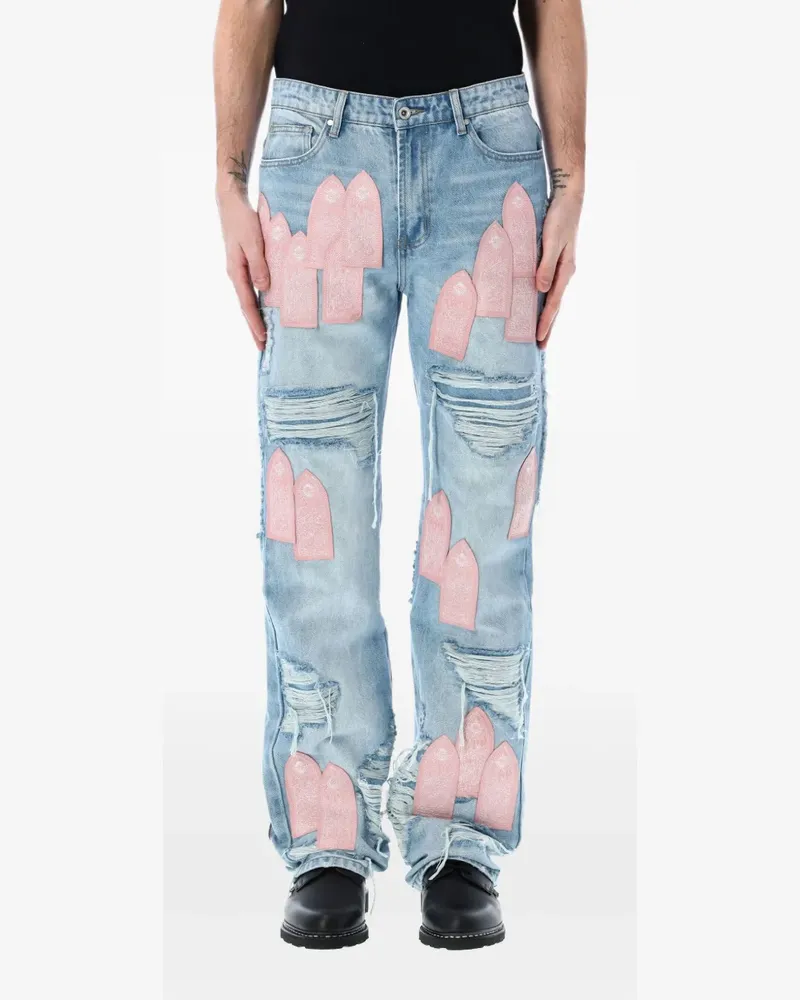 WHO DECIDES WAR Upcycled Jeans - Blau Blau