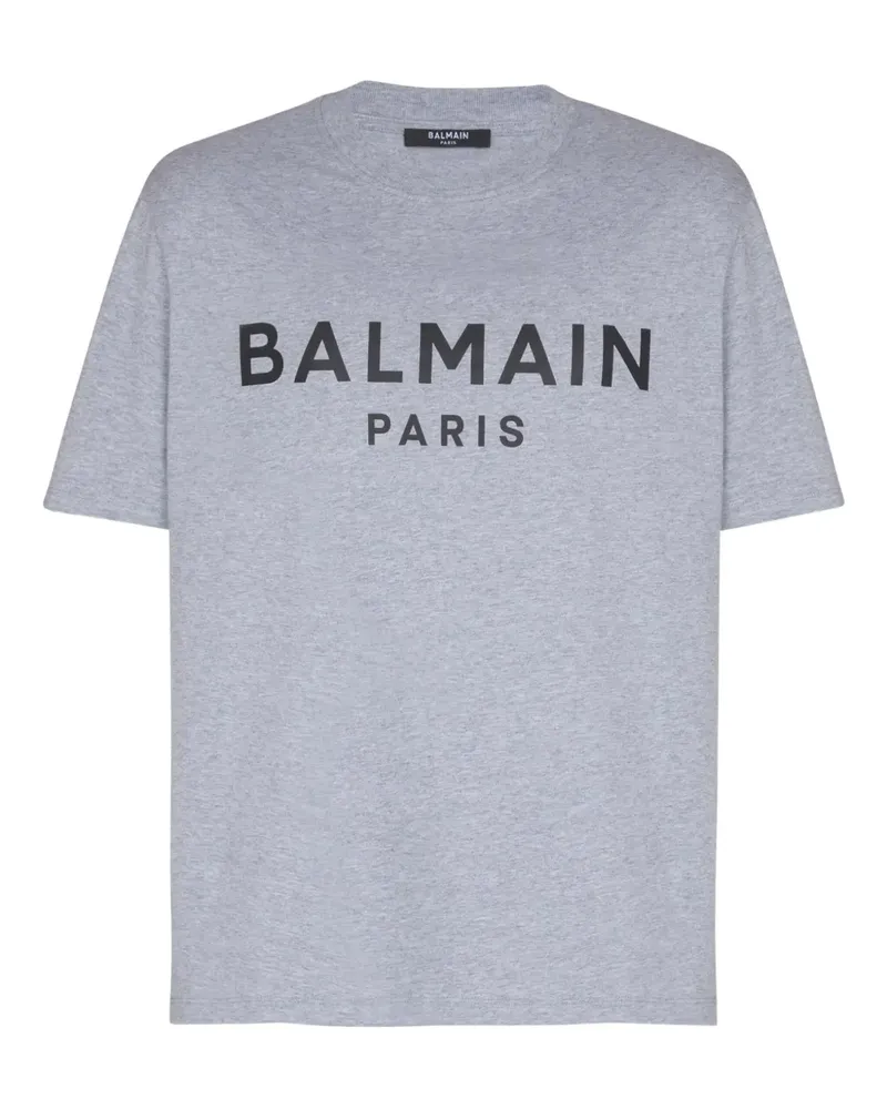 Balmain T-Shirt mit Print - Grau Grau