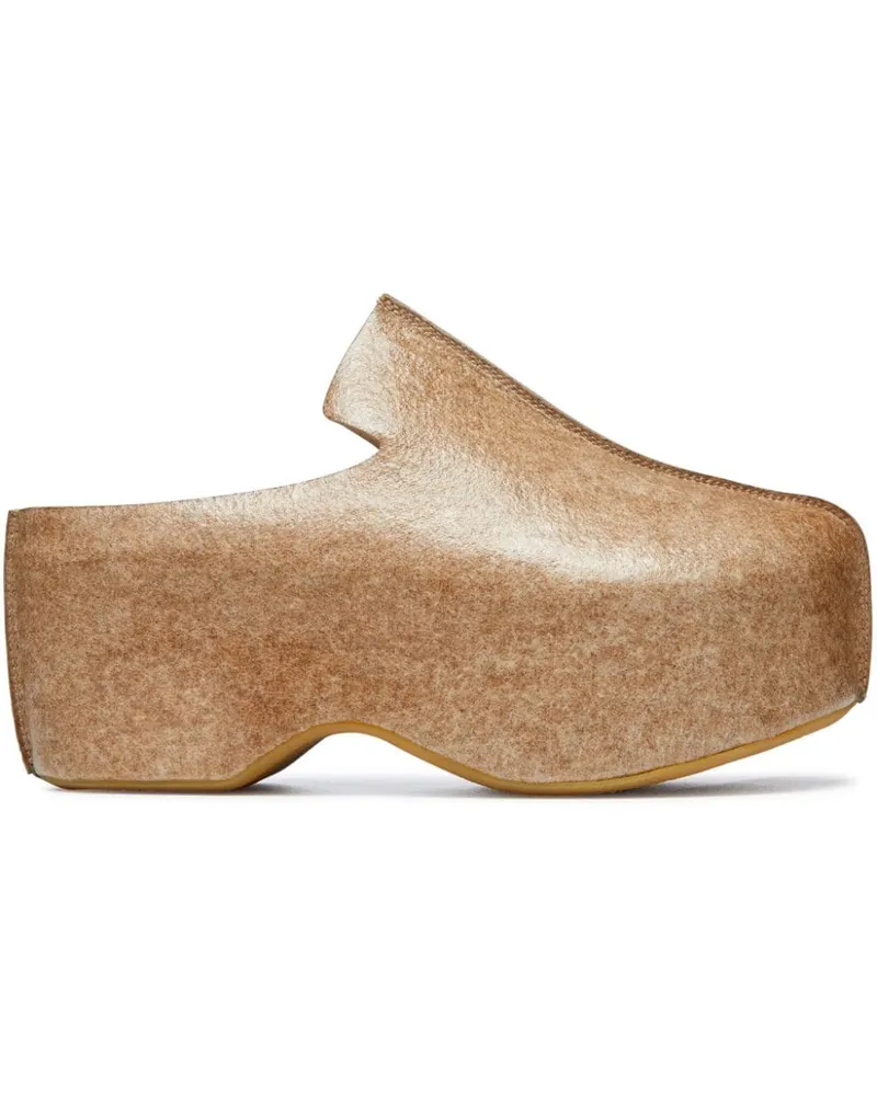 J.W.Anderson Plateau-Clogs aus Leder - Braun Braun