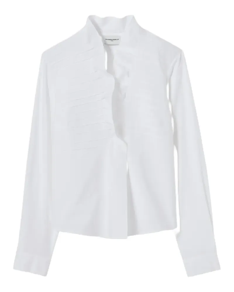 Claudie Pierlot poplin top with ruffled collar - Weiß Weiß