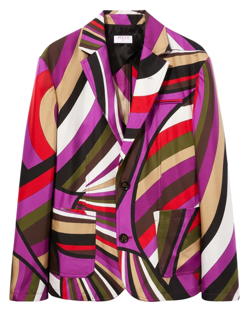 Emilio Pucci Sakko aus Seide mit abstraktem Print - Rosa Rosa