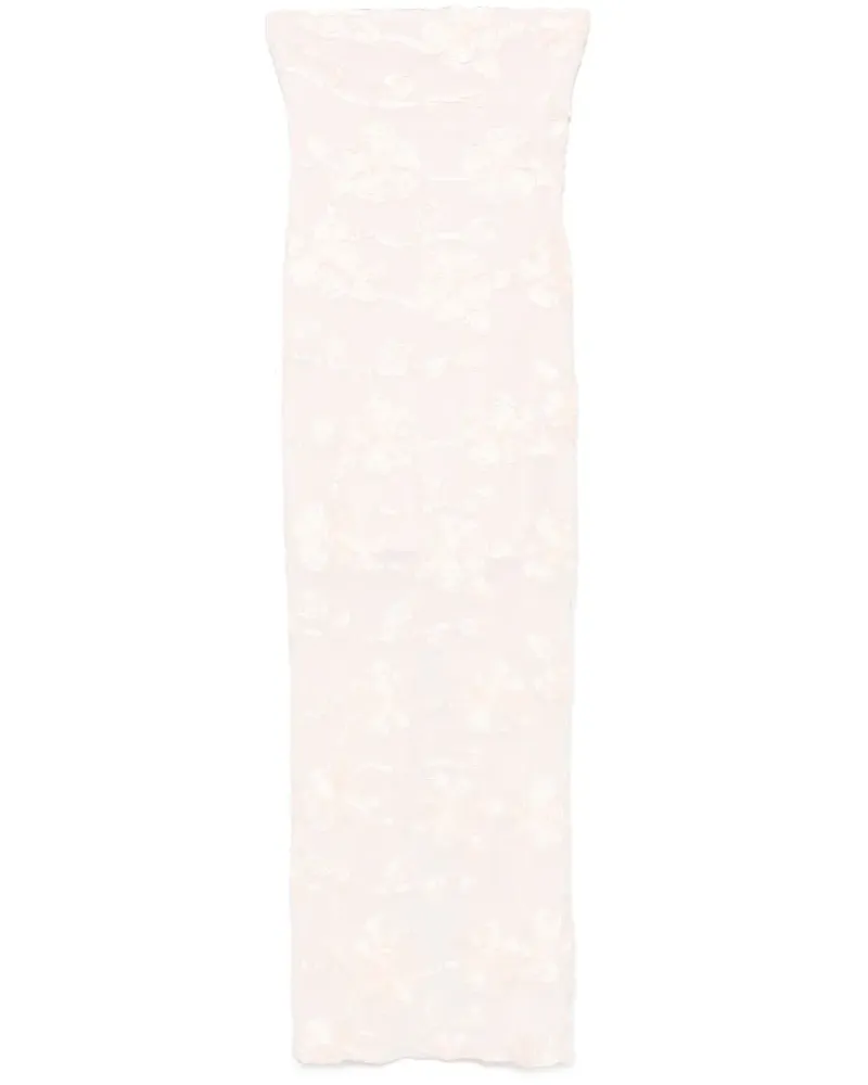 ROTATE Birger Christensen Maxikleid mit floralem Mesh - Rosa Rosa