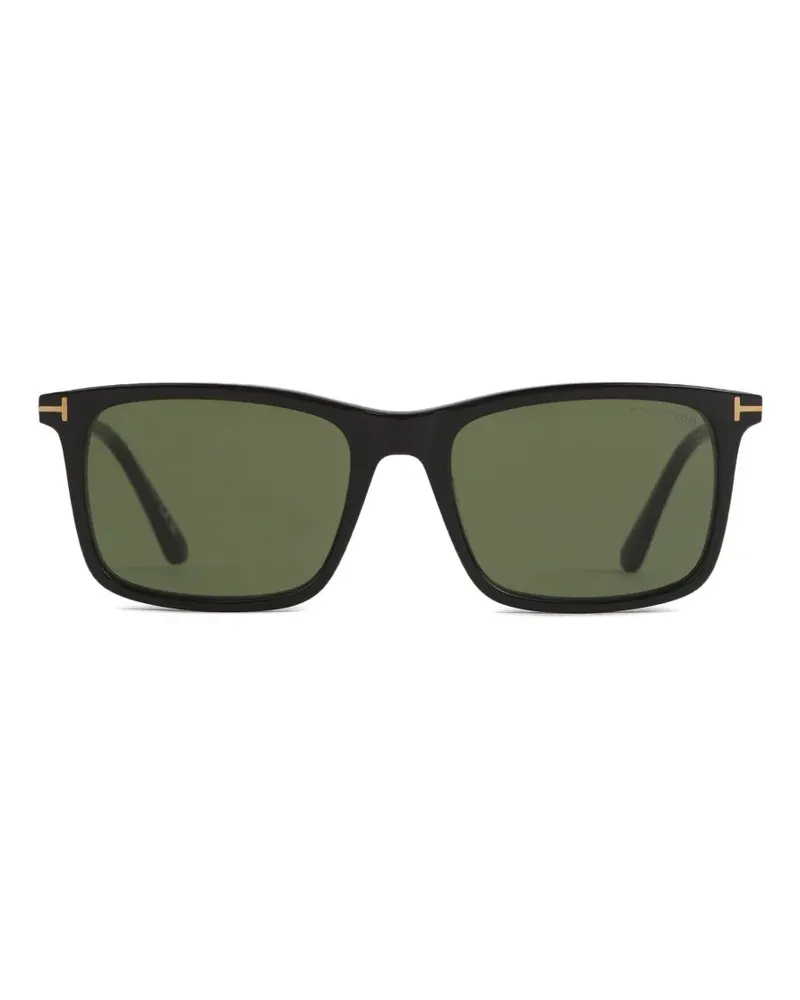 Tom Ford Sonnenbrille mit eckigem Gestell - Schwarz Schwarz