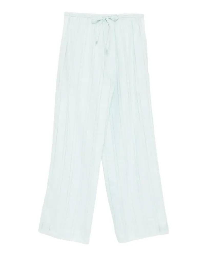 Kiki De Montparnasse Gestreifte Hose mit Schnürung - Blau Blau