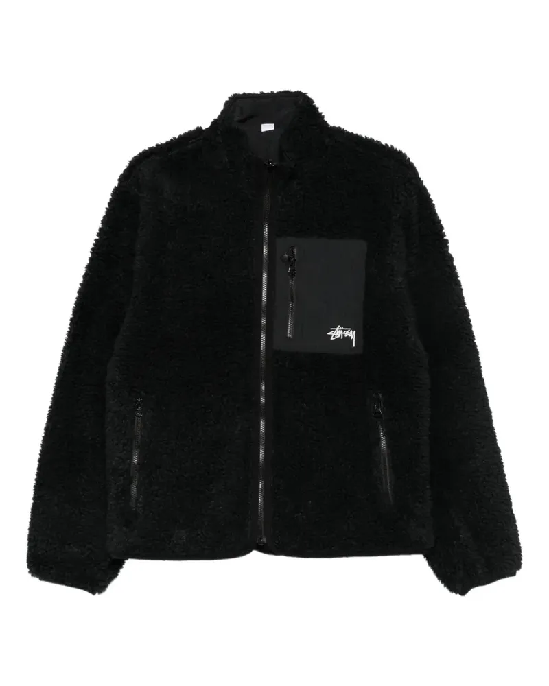 Stüssy Fleecejacke mit Reißverschluss - Schwarz Schwarz