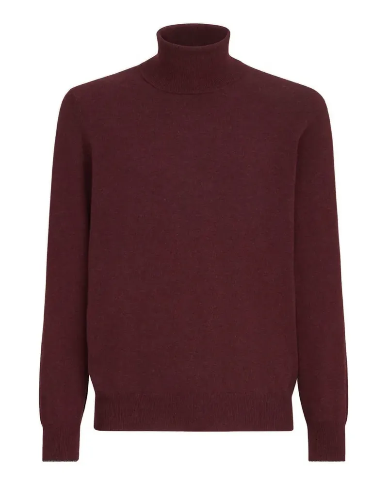 Brunello Cucinelli Rollkragenpullover aus Mouliné-Kaschmir - Rot Rot