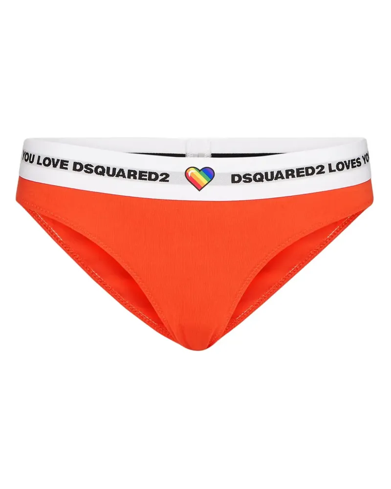 Dsquared2 Slip mit Logo-Bund - Orange Orange