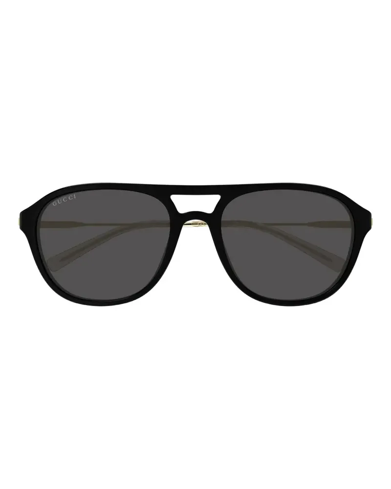 Gucci low nose bridge fit navigator sunglasses - Schwarz Schwarz
