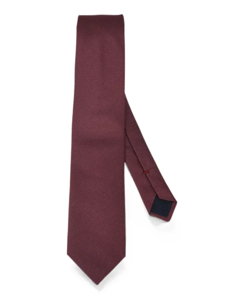 Corneliani Seidenkrawatte mit Mikro-Muster - Rot Rot