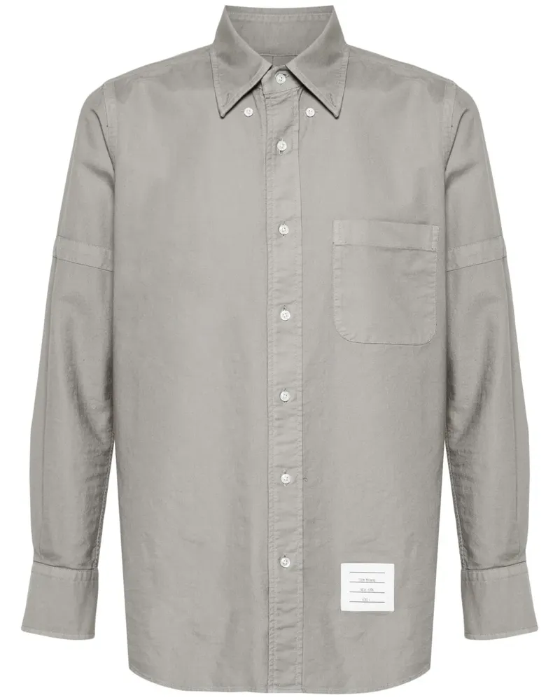 Thom Browne Hemd mit verstellbaren Armbändern - Grau Grau