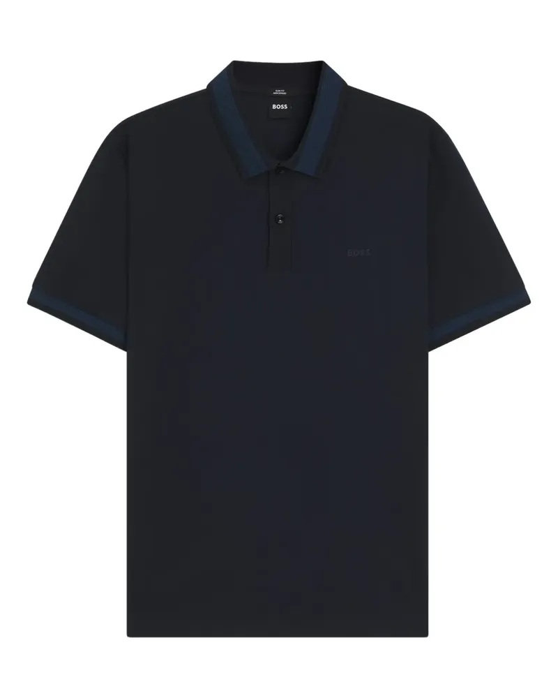HUGO BOSS Poloshirt mit Kontrasteinsätzen - Blau Blau